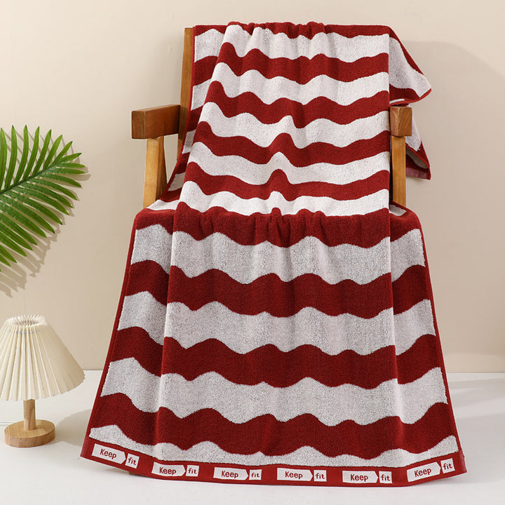 Cozy Terry Bath Towel with Stylish Polka Dot Design Bowlift