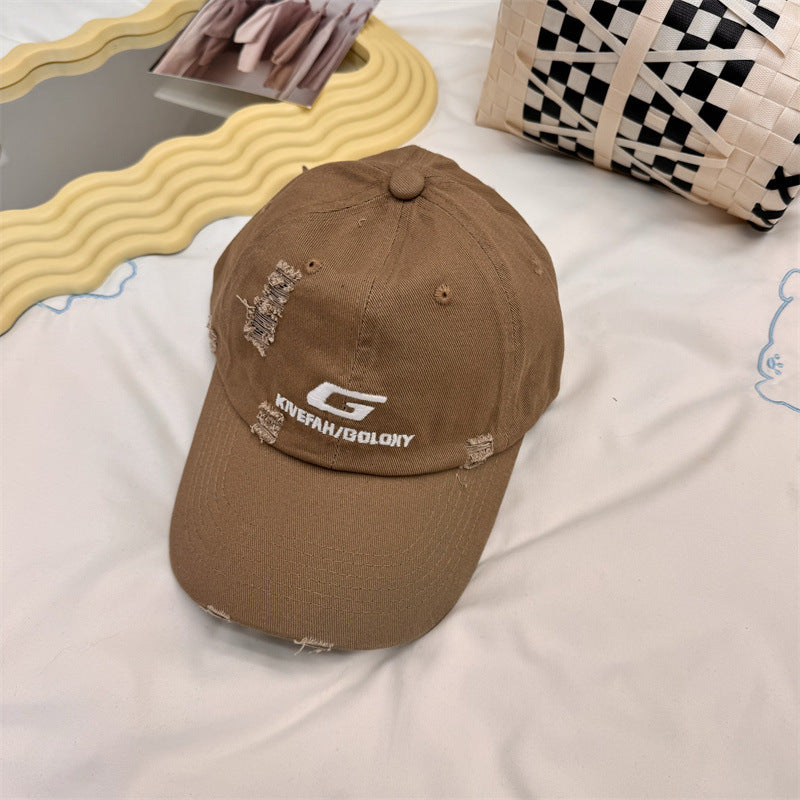 Men's Distressed Casual Baseball Cap Bowlift