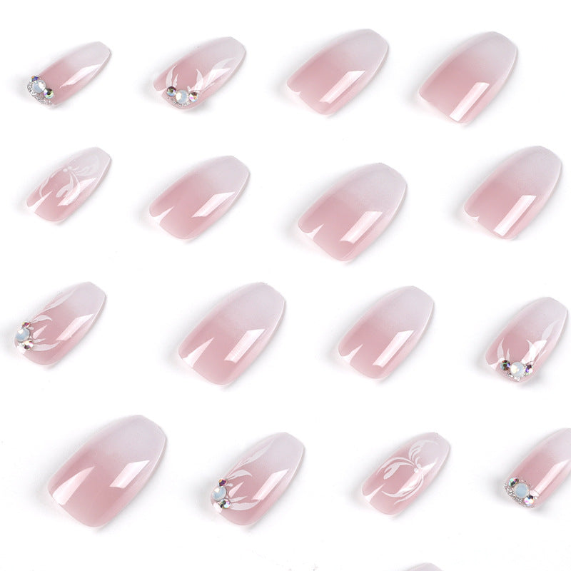 Artful Nail Extensions with Elegant Ombre Design Bowlift