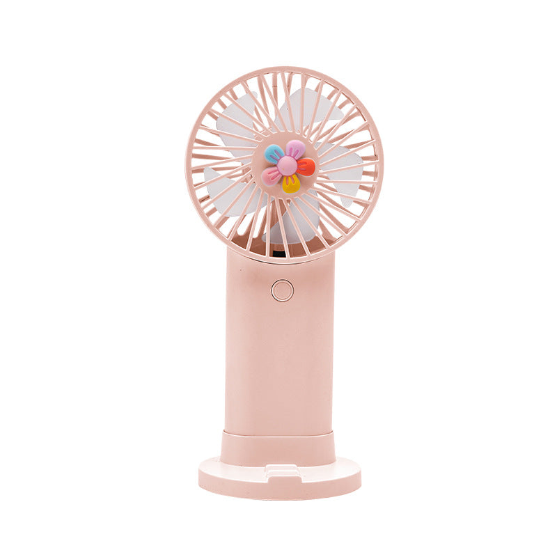 Ladies portable, creative hand fan with flower pattern Bowlift