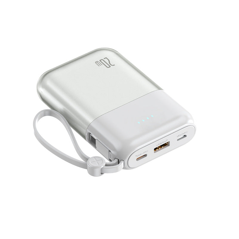 Portable power bank with powerful fast charging cable and integrated LED display Bowlift