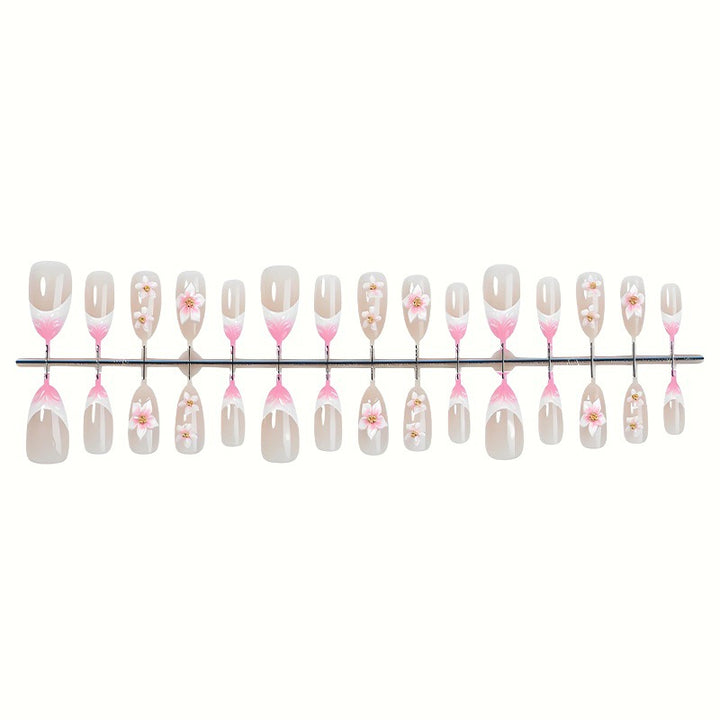 Floral Art Press-On Nail Set Bowlift