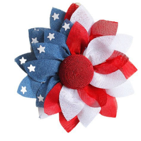 Women's multi-layered fabric flower hairpin with hidden metal clip Bowlift