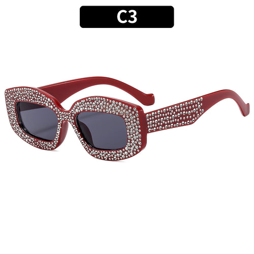 Decorative Rhinestone-Accented Sunglasses
