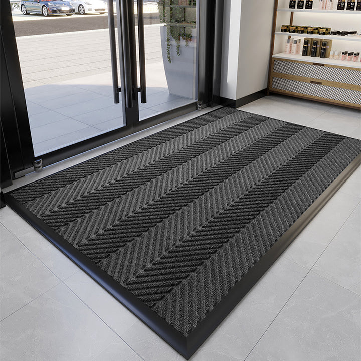 Decorative Chevron Pattern Entry Mat Bowlift