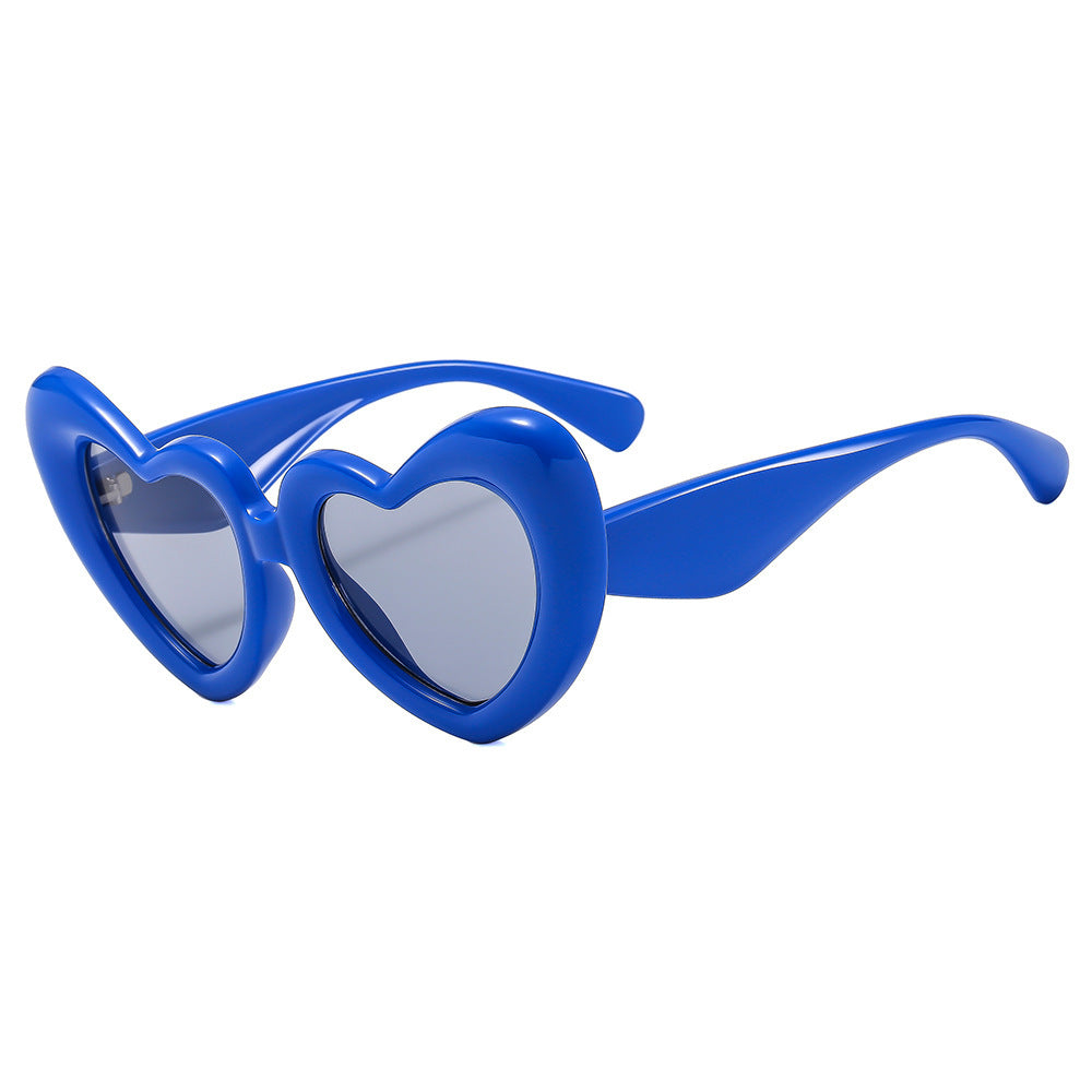 Women Heart-shaped Sunglasses with Stylish Frame Bowlift
