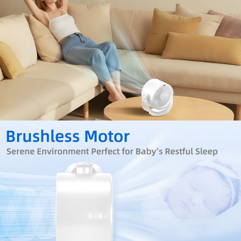 Ladies Portable 360-Degree Table Fan with Smart Display Bowlift