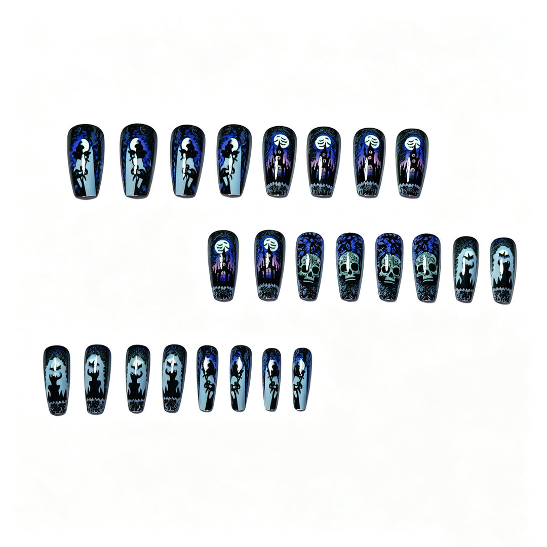 Creative Halloween Style Artificial Nails Bowlift