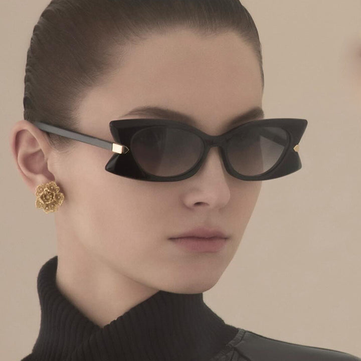Women's Cat-Eye Sunglasses with stylish metal inserts and UV protection Bowlift