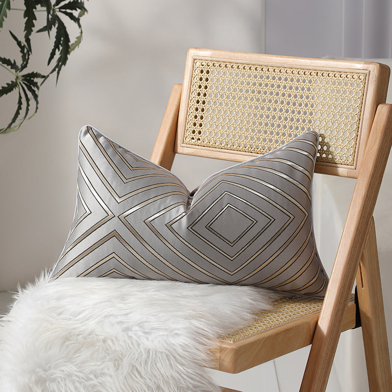 Artistic Geometric Pattern Lumbar Pillow