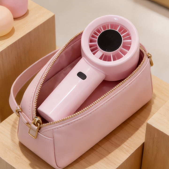 Women's Portable Hand Fan with USB Charging Function and Powerful Air Circulation Bowlift