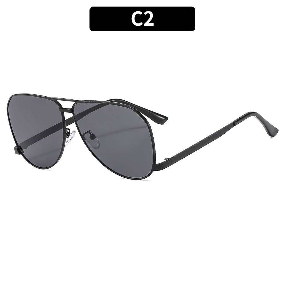 Aviator-Style Shield Sunglasses