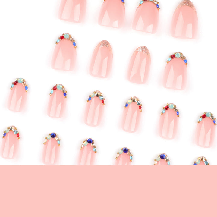 Artful nail art with glamorous rhinestone embellishments Bowlift