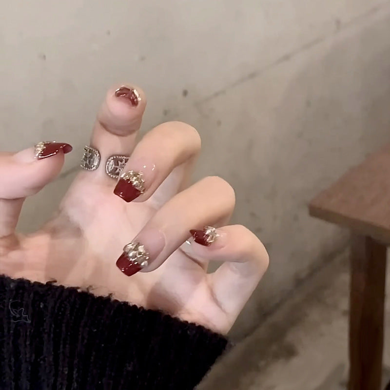 Ombre Press-On Nails with Glossy Finish Bowlift