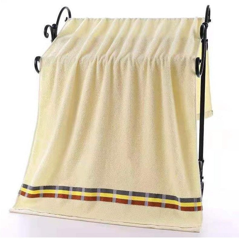 Women’s terry bath towel with elegant striped border Bowlift