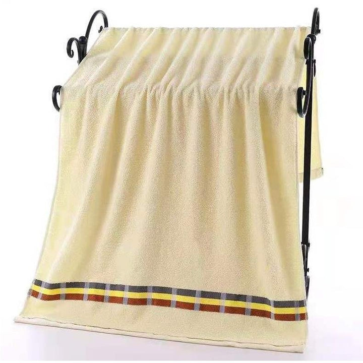 Women’s terry bath towel with elegant striped border Bowlift