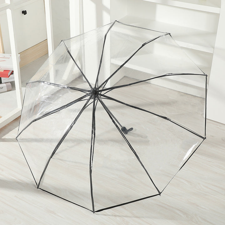 Unisex Automatic Transparent Umbrella Bowlift