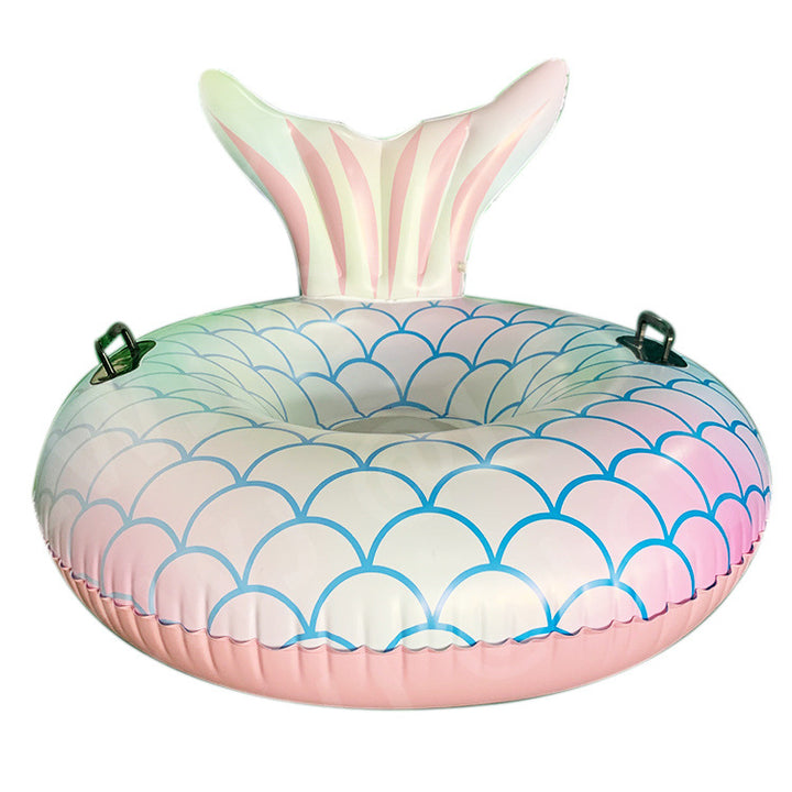 Women inflatable swimming ring with fish tail design Bowlift