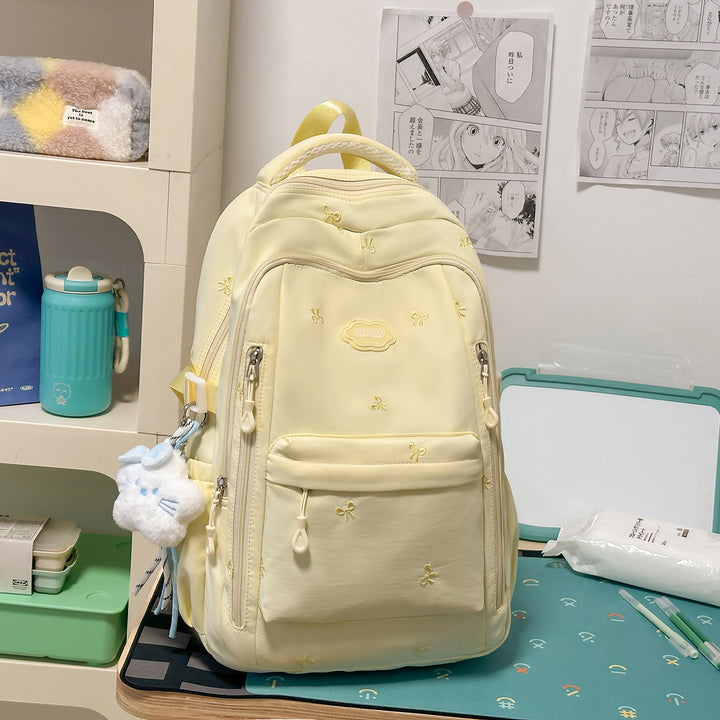 Floral Embroidered Backpack Bowlift