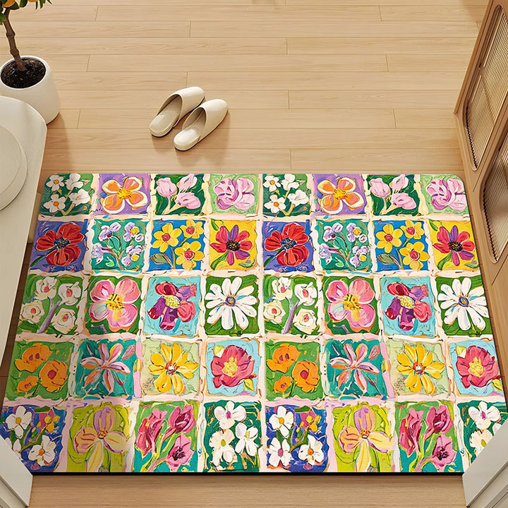 Floral Patchwork Indoor Mat