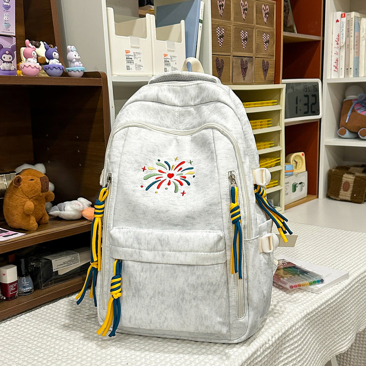 Backpack with Colorful Decorations and Innovative Compartments Bowlift