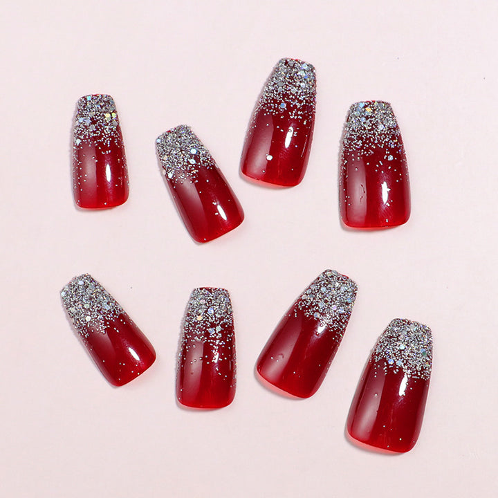 Elegant Glittery Press-On Nail Set Bowlift