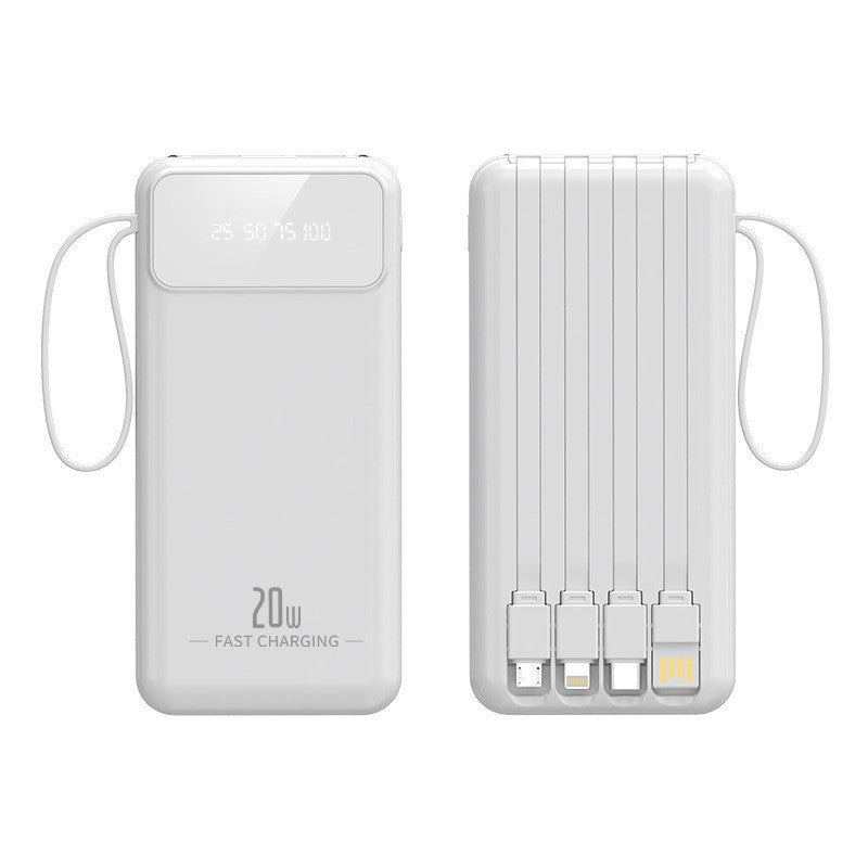 Powerbank with multifunctional charging cables and digital charging display Bowlift