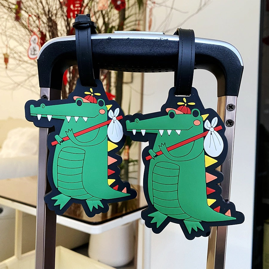 Playful Crocodile Luggage Tag Bowlift