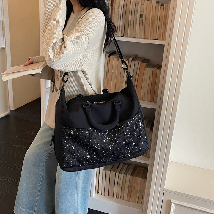 Elegant Sports Bag with Sparkling Star Pattern Bowlift