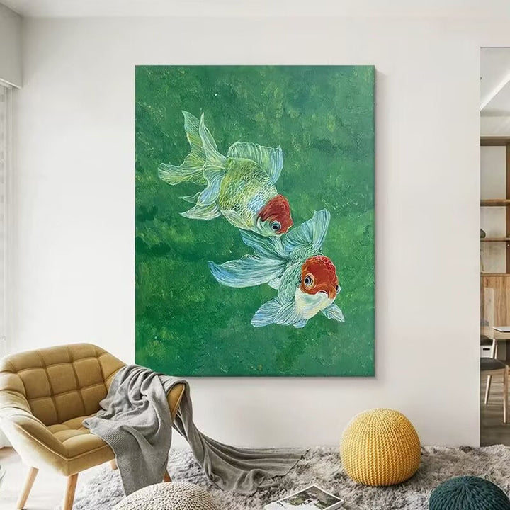 Artistic Goldfish Canvas Wall Art