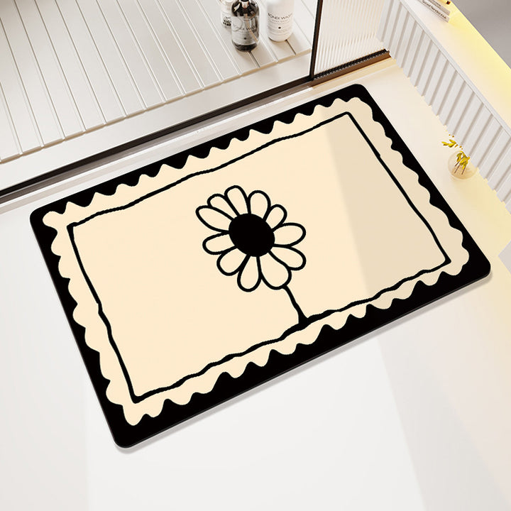 Playful Cartoon Dog-Themed Bath Mat Bowlift