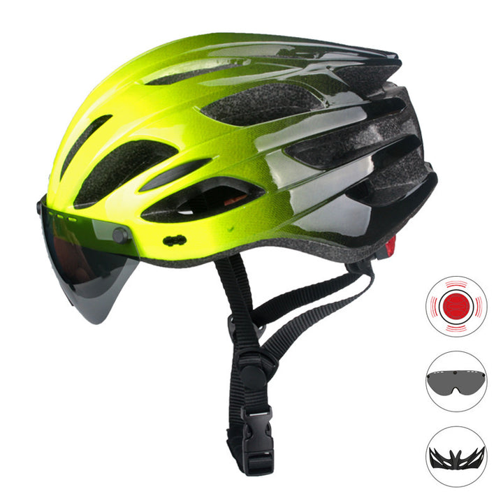 Aerodynamic Cycling Helmet with Integrated Visor Bowlift
