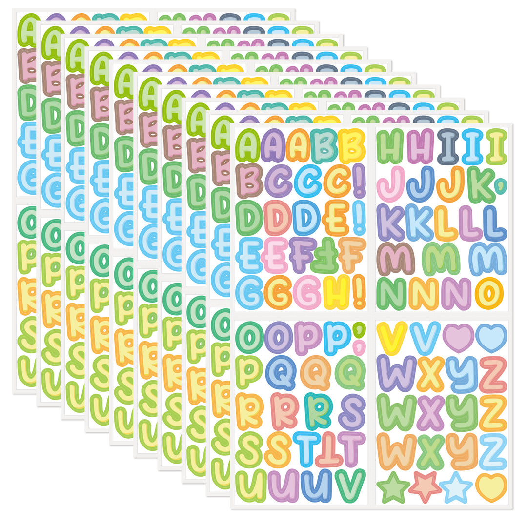 Colorful Alphabet Sticker Set Bowlift