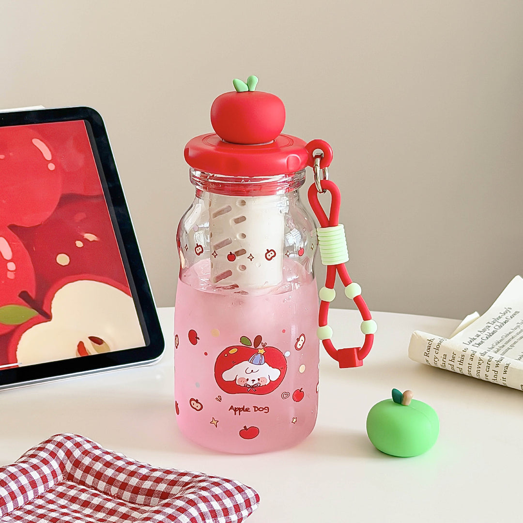 Women's Fruit Infuser Bottle with Practical Spout Stop Bowlift