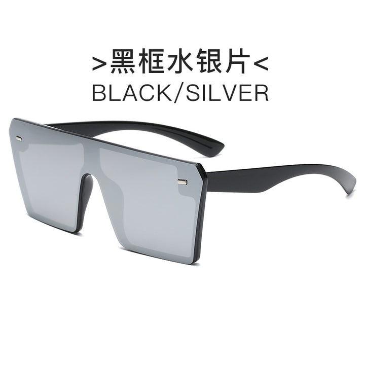 Women's futuristic sunglasses with oversized rectangular frame Bowlift