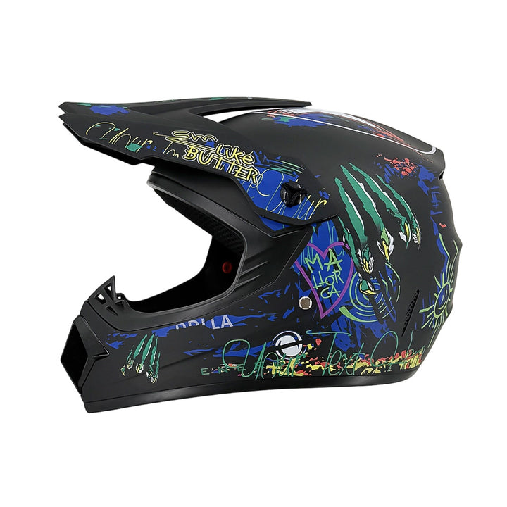 full-face motocross helmet with extended visor and reinforced chin guard Bowlift