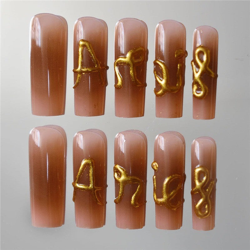 Artistic Press-On Nail Extensions Bowlift