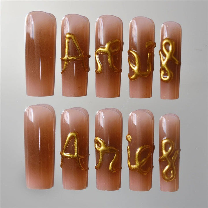 Artistic Press-On Nail Extensions Bowlift
