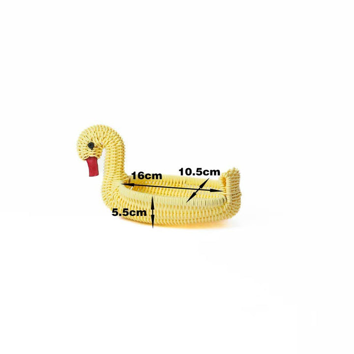 Frog-Shaped Decorative Woven Basket Bowlift