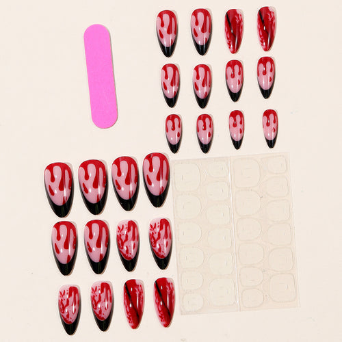 Gothic Horror Theme Stiletto Nail Art Extensions Bowlift