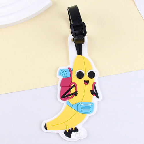 Fun Banana Character Luggage Tag Bowlift