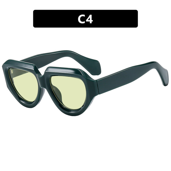 Women's fashionable sunglasses with unique, angular frame Bowlift