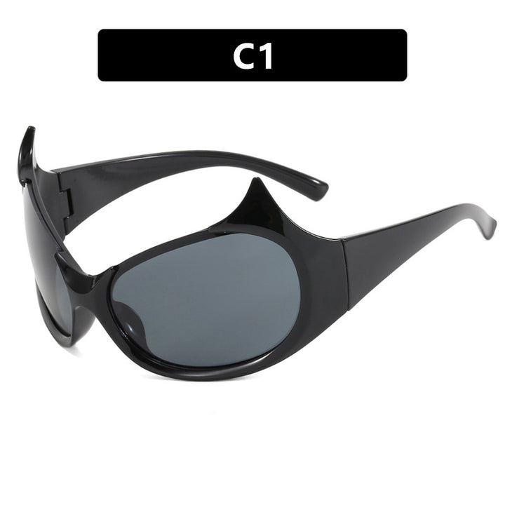 Women futuristic sunglasses with stylish design and protective UV filter Bowlift