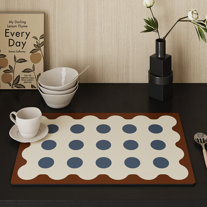 Vintage Coffee-Themed Table Mat