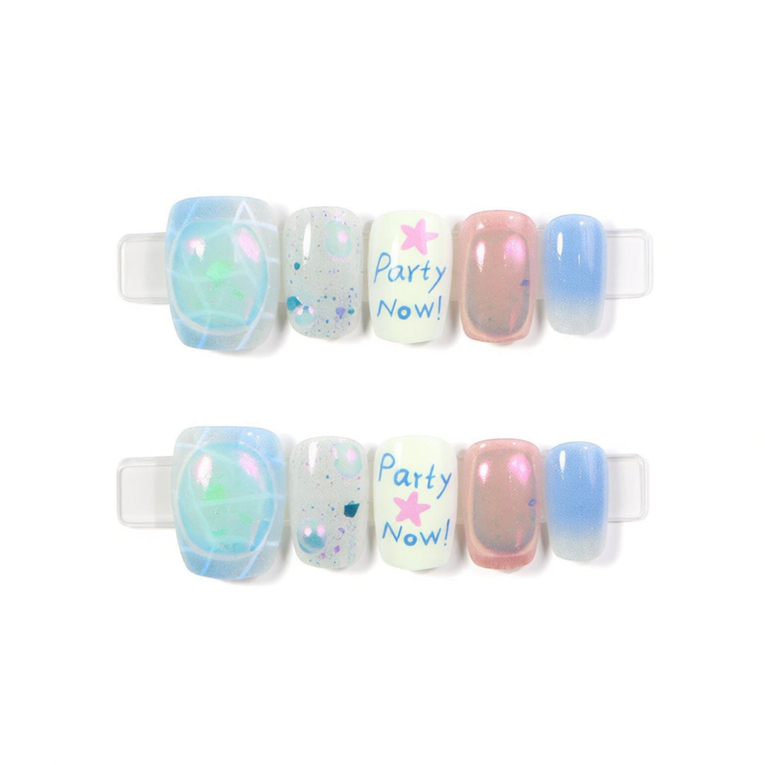 Creative Party-Themed Press-On Nail Set Bowlift