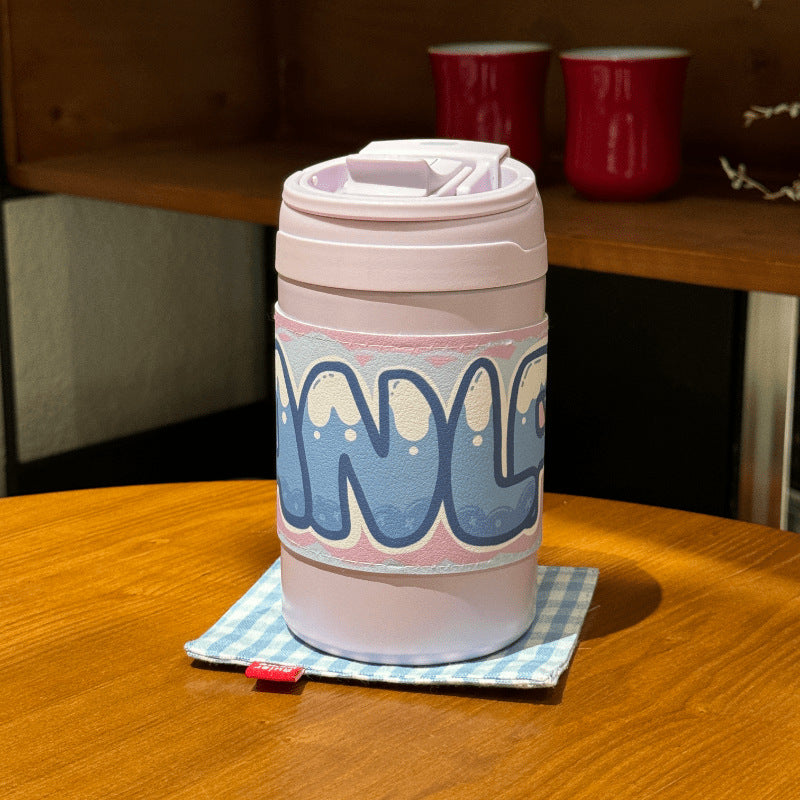 Women's Insulated Coffee Mug with Cute Bunny Design Bowlift