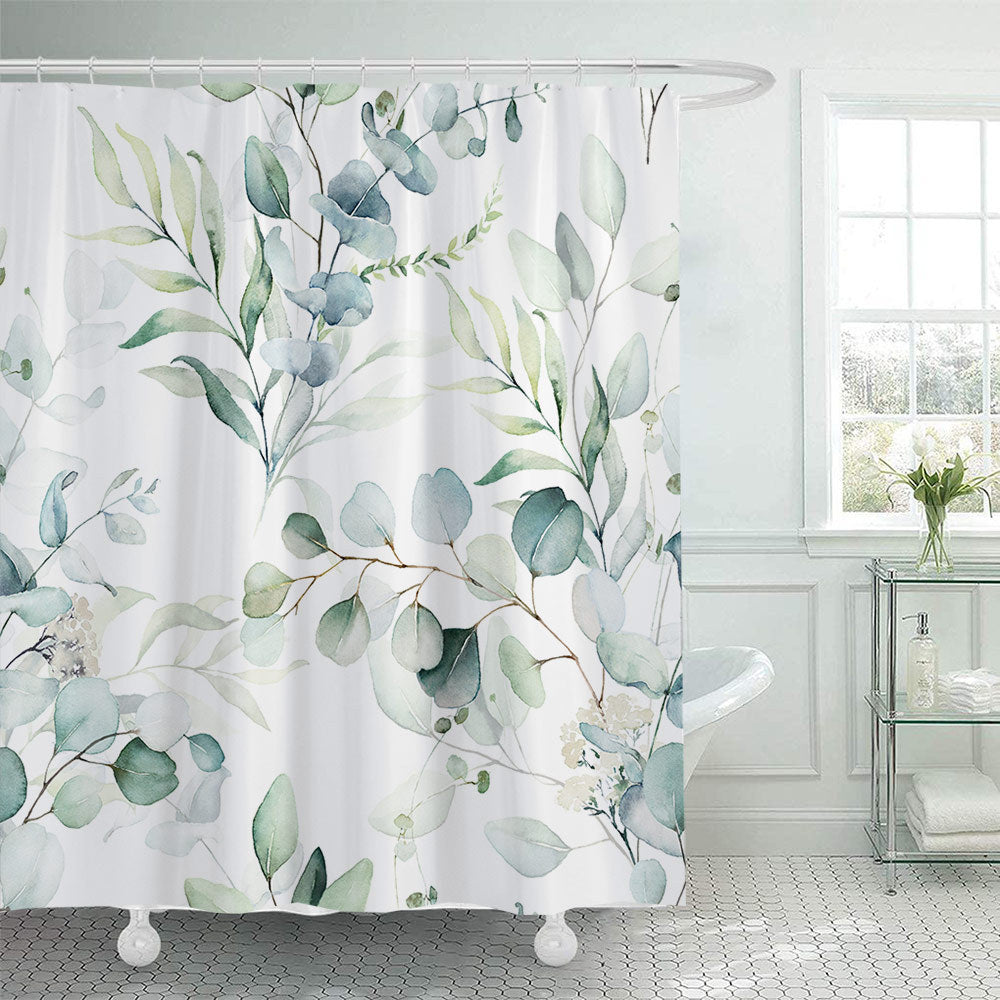 Tropical Botanical Shower Curtain Bowlift