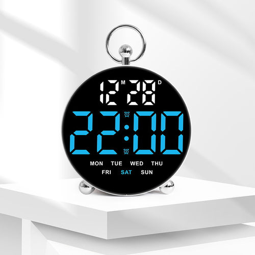 Digital alarm clock with large display and multifunctional features Bowlift