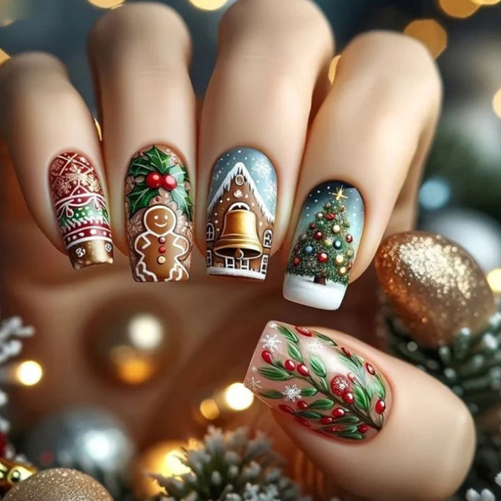 Holiday-Themed 3D Nail Art Extensions Bowlift
