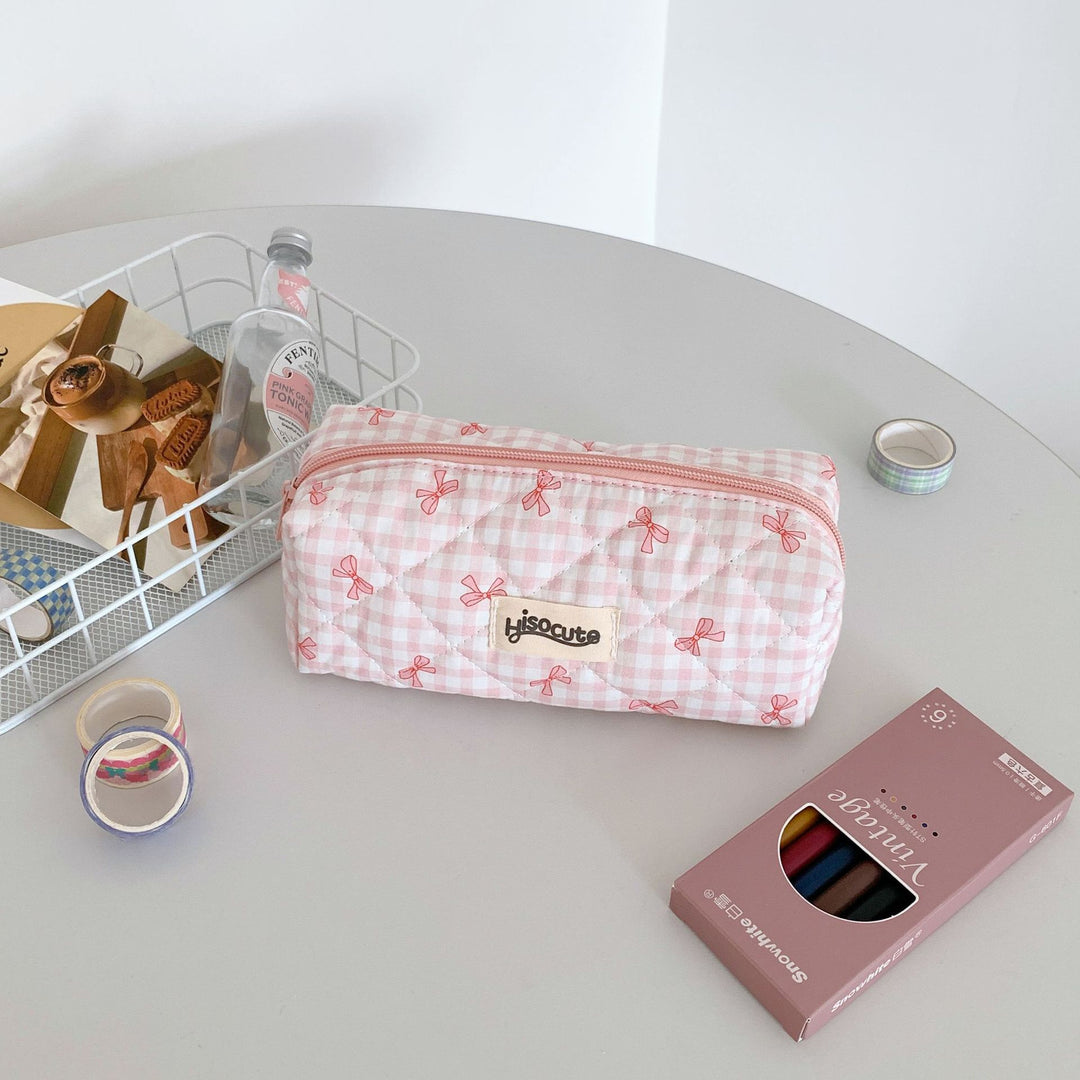 Stylish Quilted Pencil Case Bowlift